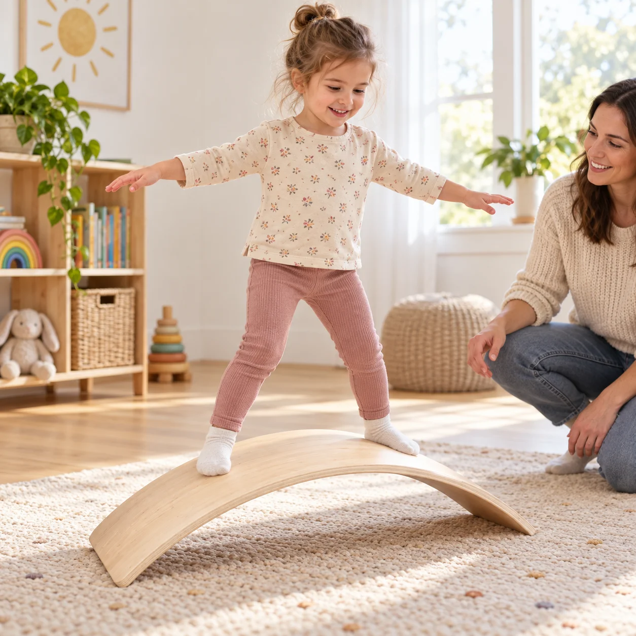 Wooden Wobble Balance Board Cu - Kids Education Activities recension och pris